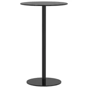 Vidaxl Vrtna miza okrogla črna O60x105 cm jeklo