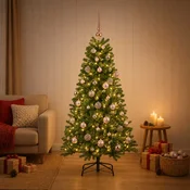 Umetna božična jelka z bučko 120 cm 150 LED Toplo bela