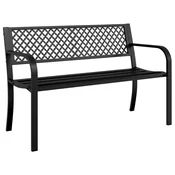 Vidaxl Vrtna klop 119 cm črno jeklo