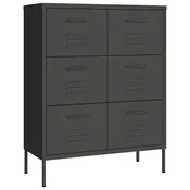 Vidaxl Omarica s predali antracitna 80x35x101,5 cm jeklo