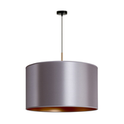 Duolla - Luster na sajli CANNES 1xE27/15W/230V precnik 50 cm srebran/bakren