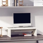 Vidaxl Stojalo za zaslon belo 50x27x15 cm trdna borovina