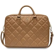 Guess Torba Guess Quilted 4G za 16 prenosnik - rjava