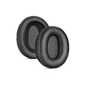 Nadomestne blazinice za ušesa za Audio-Technica ANC500BT, Spominska pena + PU usnje, Črne, 1 par