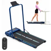 THUNDER Električna zložljiva podposteljna tekalna steza THUNDER® VIVA-BLUE – 2v1, 8 km/h, 2 KM, 14 cm nizka zasnova, Bluetooth, nosilnost 110 kg, (5000089654)