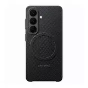 Samsung S26 SAMSUNG magnetska silikonska futrola za telefon, uzorak karbona, CRNA