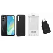 Samsung Galaxy A16 pametni telefon, 4G, 128GB, Black + zaščitno steklo + ovitek + 25W polnilec (SM-A165FZKBEUE - 2)
