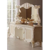 Casa Padrino luxury baroque bedroom set beige/white/gold - 1 Baroque Make Up Dresser & 1 Baroque Mirror - Luxury bedroom furniture in baroque style - Baroque furniture - Noble & Magnificent