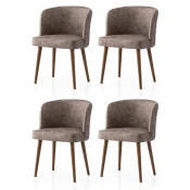 Hanah Home Set stolica Zen, 57x81x57 cm, 4 komada, Braon