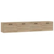 Vidaxl Stenska omarica 2 kosa Sonoma hrast 100x36,5x35 cm inženske les