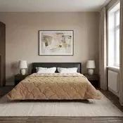 vidaXL Poletna odeja Taupe 220 x 240 cm Mikrofibra in Teddy flis