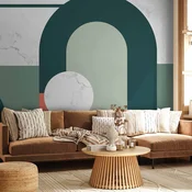 shumee Foto tapeta - Geometrijski vzorec z marmornim motivom