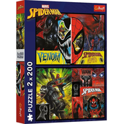 Trefl - Puzzle 2x200 Spiderman dan in noč - 200 kosov