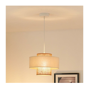 Brilagi - Lestenec na vrvici DALLAS 1xE27/15W/230V pr. 30 cm rjava/krem barva/bela