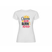 ženska majica Queens are born in April