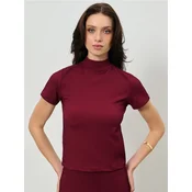 Sinsay - Rebrasta majica - burgundy