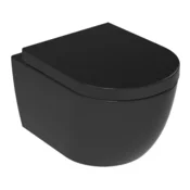 WC šolja konzolna Deep Rimless 54cm mat crna Alvit