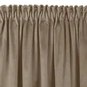 Curtain VILA color beige style classic dragon tape transparent 10 cm with fringe 3 cm velvet 200x300 HOMEDE
