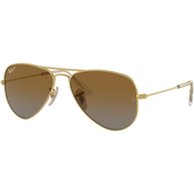 Ray-Ban Junior Aviator Junior RJ9506S 223/T5 Polarized L (52) Zlata/Rjava