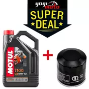 Sintetičko motorno ulje MOTUL 7100 4T 10W40 4 L + filtar ulja (SUPER DEAL)