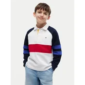 Tommy Hilfiger Polo majica Colourblock KB0KB10584 Bela Regular Fit