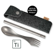 Pribor za jelo Light My Fire Spork´n Straw Kit Titanium Boja: srebrena