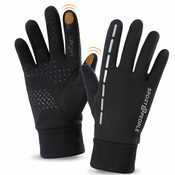 Sport2People Športne Rokavice – Vodoodporne, tople in na dotik (Touch Screen) ter odsevnimi črtami, L/XL