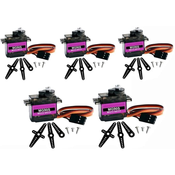 5-delni komplet mikro servomotorjev MG90S za RC modeliranje