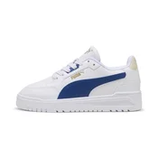 PUMA Shuffle Downtown Low Sneakers Youth, Shoes, White/Clyde Royal/Gold, 37