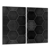 shumee Steklena zaščitna plošča za štedilnik 2x30x52 Tile