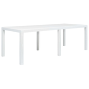 Vrtni stol bijeli 220 x 90 x 72 cm plasticni s izgledom ratana