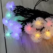 Vijenac svjetala u obliku ledenog stalaktita, 3 cm/5 m, IPX3 standard, višebojni, 20 LED dioda, na solarni pogon, lagana dekoracija 315-03
