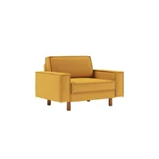 ATELIER DEL SOFA 1-Seat Sofa - fotelja Sparrow Loveseat Mustard Walnut