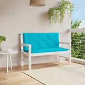 Jastuci za vrtnu klupu 2 kom tirkizni 120x50x7 cm od tkanine