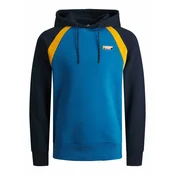 JACK & JONES Majica mornarska/kraljevo modra/rumena