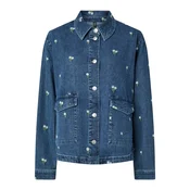 PIECES Bluza PCFlora moder denim/rumena/oliva/bela