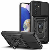 Robusten ovitek Tech-Protect Camshield Pro za Samsung Galaxy A14 4G/A14 5G - črn