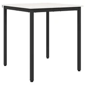 Vidaxl Jedilna miza Bela 70 x 70 x 75 cm Masivno borovo les
