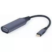 GEMBIRD - VIDEO Adapter USB-C to VGA HD15, M/F, Cable, Space Grey