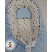 Bubamara037 Gnezdo za bebe Zlatna srca, Svetloplavo