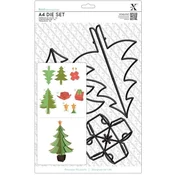 Docrafts xcut Šablone A4 DIY božično drevo 5 Kosov