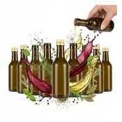 shumee 50x steklenica za VINO 200ml TEMNO STEKLO za vino, alkohol, kis, olje