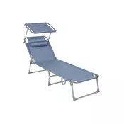 Songmics Ležalnik 193x53x29 cm Modra