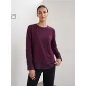 Sinsay - Pamucna bluza sa imitacijom košulje - mahagoni