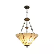 Brilagi - Tiffany vitražni luster na lancu FOLIA 3xE27/60W/230V, precnik 50 cm