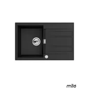 Milo Granitna sudopera Avangard, o90, 78x46cm, Lava stone