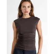 Busem Bluza Blusen temno rjava
