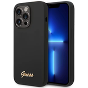 Guess GUHCP14XSLSMK iPhone 14 Pro Max 6,7 black hard case Silicone Vintage Gold Logo (GUHCP14XSLSMK)