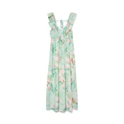 VERO MODA Obleka VMJosie petrol/svetlo zelena/svetlo roza