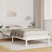 Konstrukcija postelje Bela 90 x 210 cm Masivno borovo les